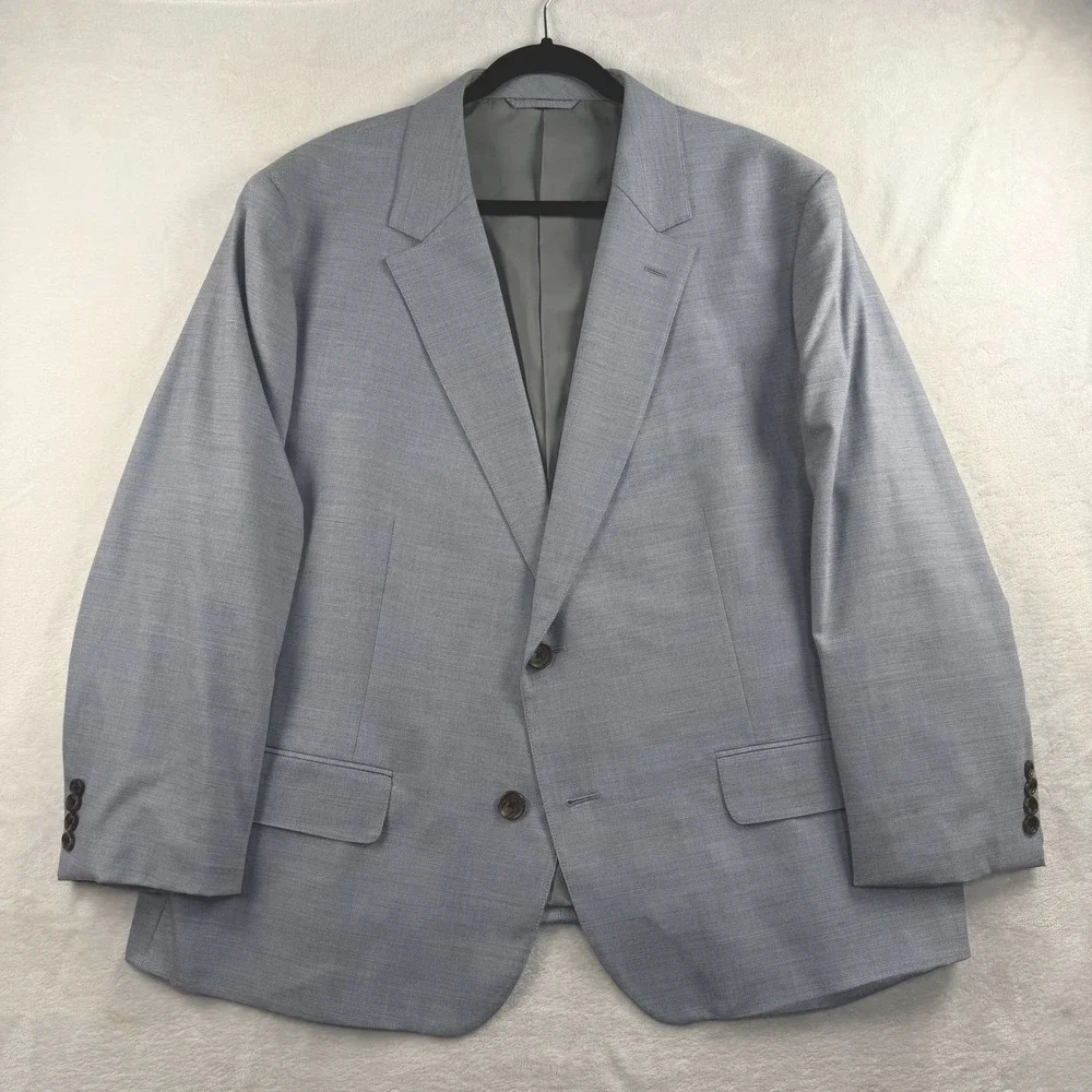 Bonobos Hopsack Blazer Sport Coat 50S Light Blue Lightweight Wool Stretch